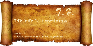 Török Henrietta névjegykártya