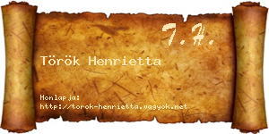 Török Henrietta névjegykártya