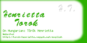henrietta torok business card